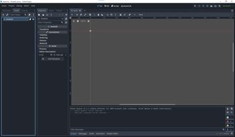 Godot engine's main editor screen with a custom layout.